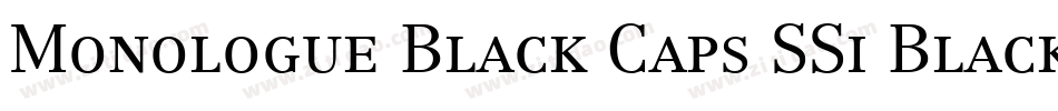Monologue Black Caps SSi Black Small Caps字体转换